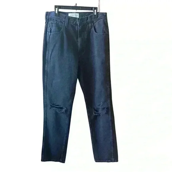 SLVRLAKE Virginia Slim Jeans in Shadow Ridge Deconstructed
